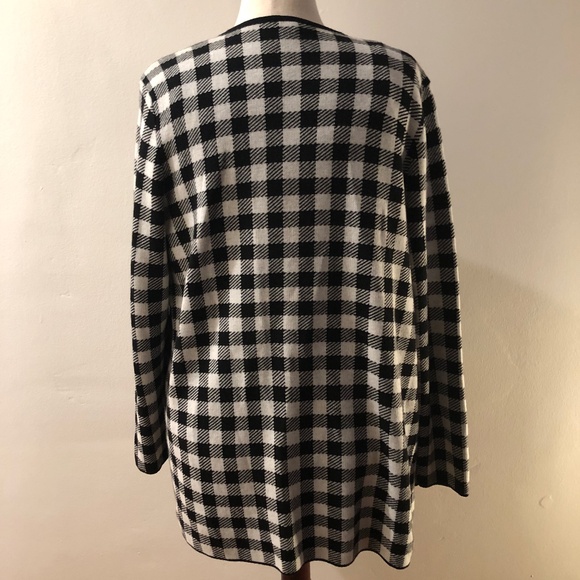 Talbots Black n White Checkers Knit Blazer - Picture 9 of 9